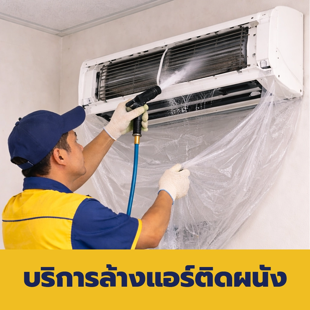 บริการล้างแอร์ติดผนัง